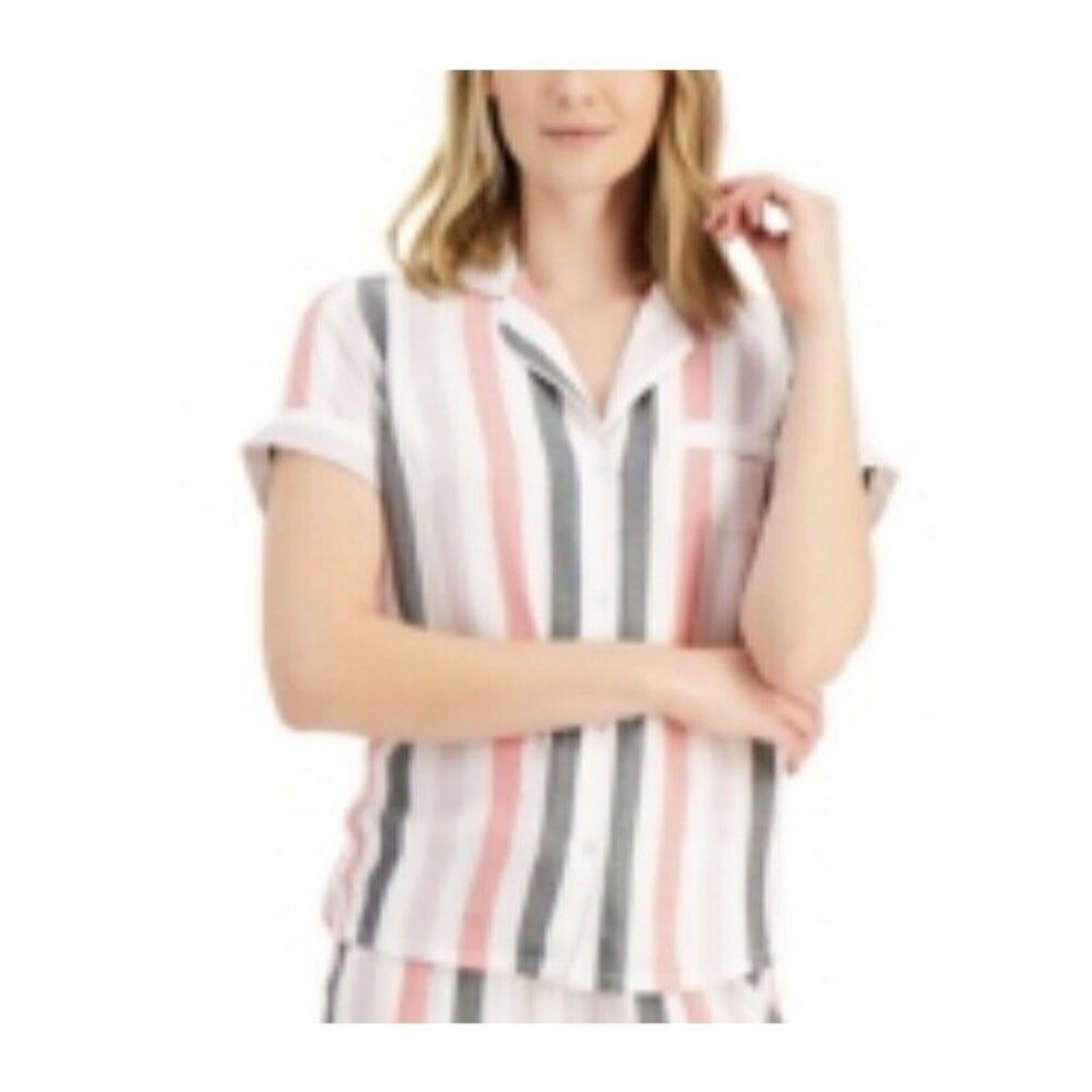 Alfani Intimates Bold Striped Sleep Shirt Pajama Top Women’s Plus Size XXL 2XL